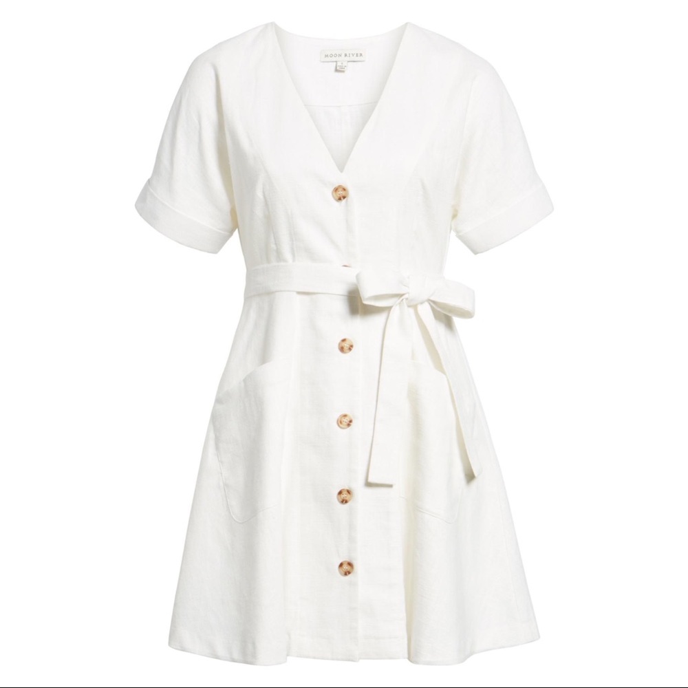 Moon River White Linen Sundress 🌞